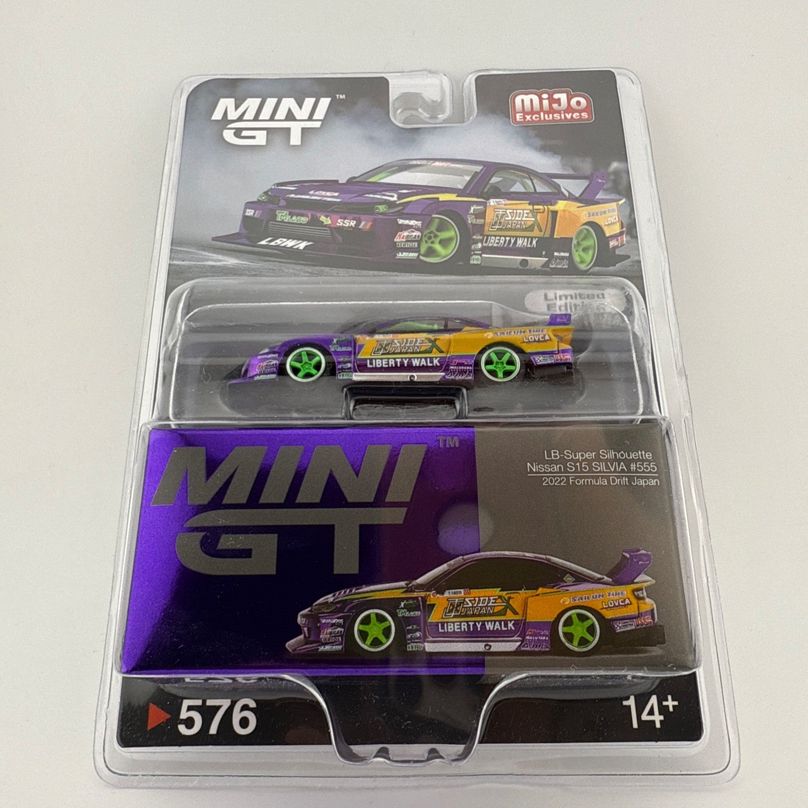 Nissan Silvia (S15) LB Super Silhouette Works Purple   Mini GT MGT 005760