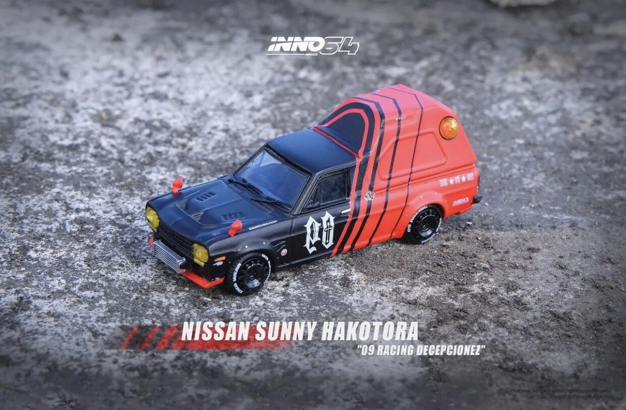 Nissan Sunny Hakotora   Black   INNO64   Camper Shell   Comes with Key Chain5