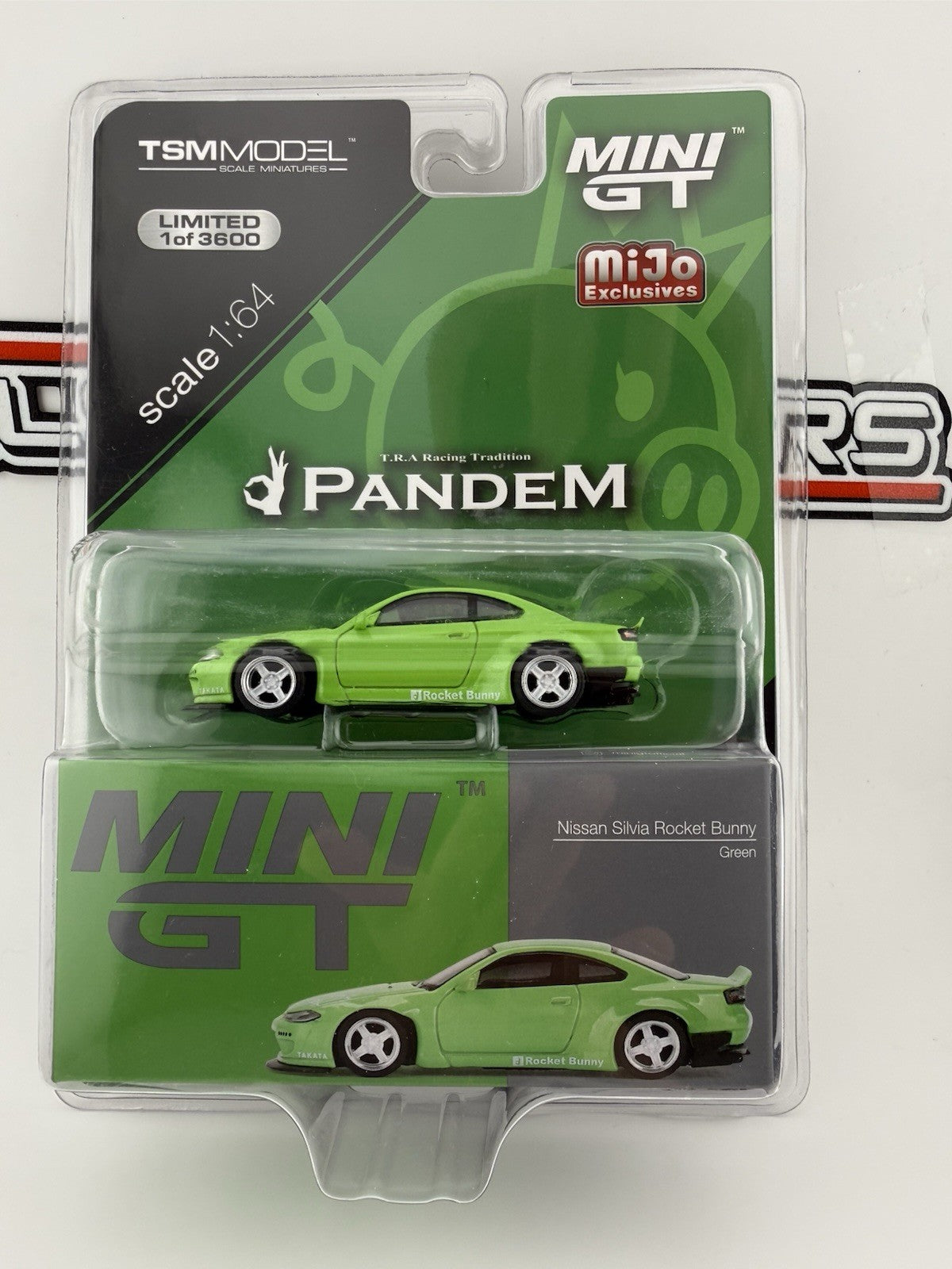Nissan Silvia (S15) Rocket Bunny Green   Mini GT MGT 005000