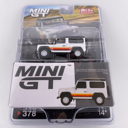 Land Rover Defender 90 Wagon White   Mini GT MGT 003780
