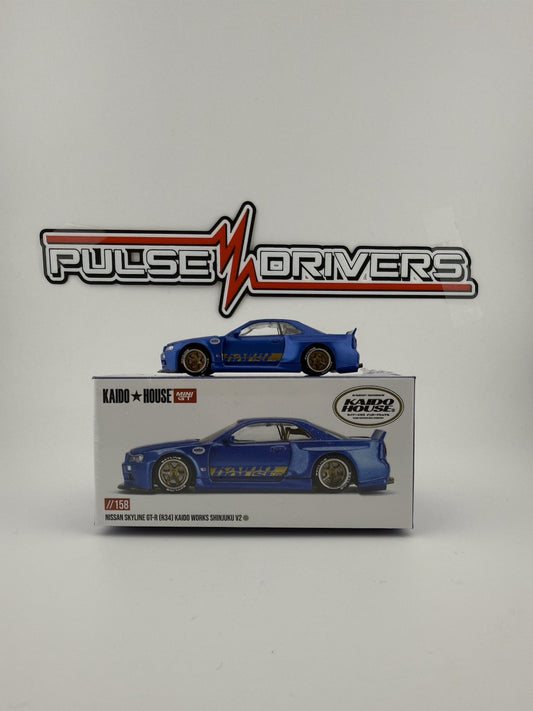 Nissan Skyline GT R (R34) Shinjuku Bayside Blue   Kaido House KHMG 158 Sealed0