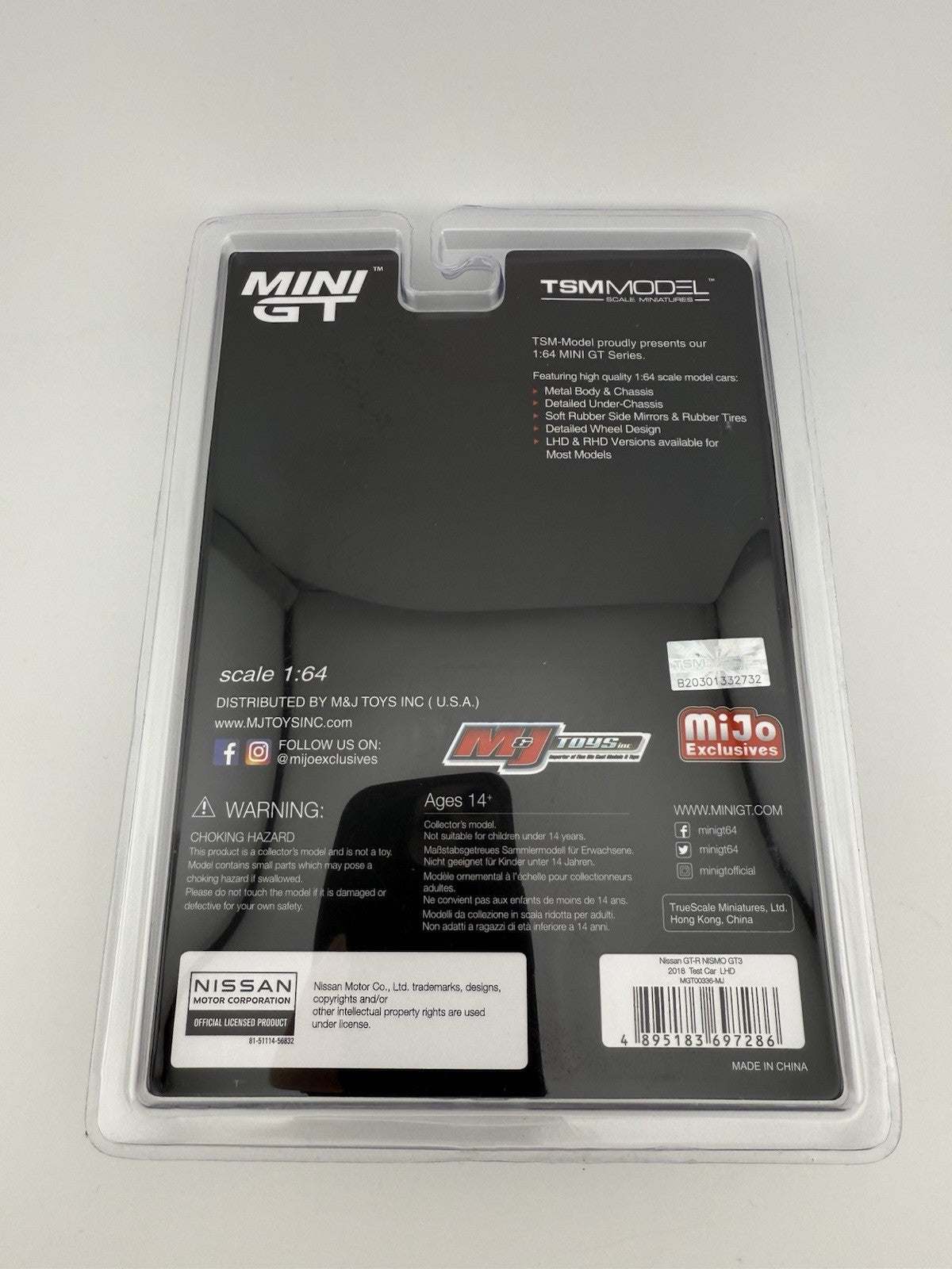 Nissan GT R NISMO GT3 Black   Mini GT MGT 00336 2018 Test Car2