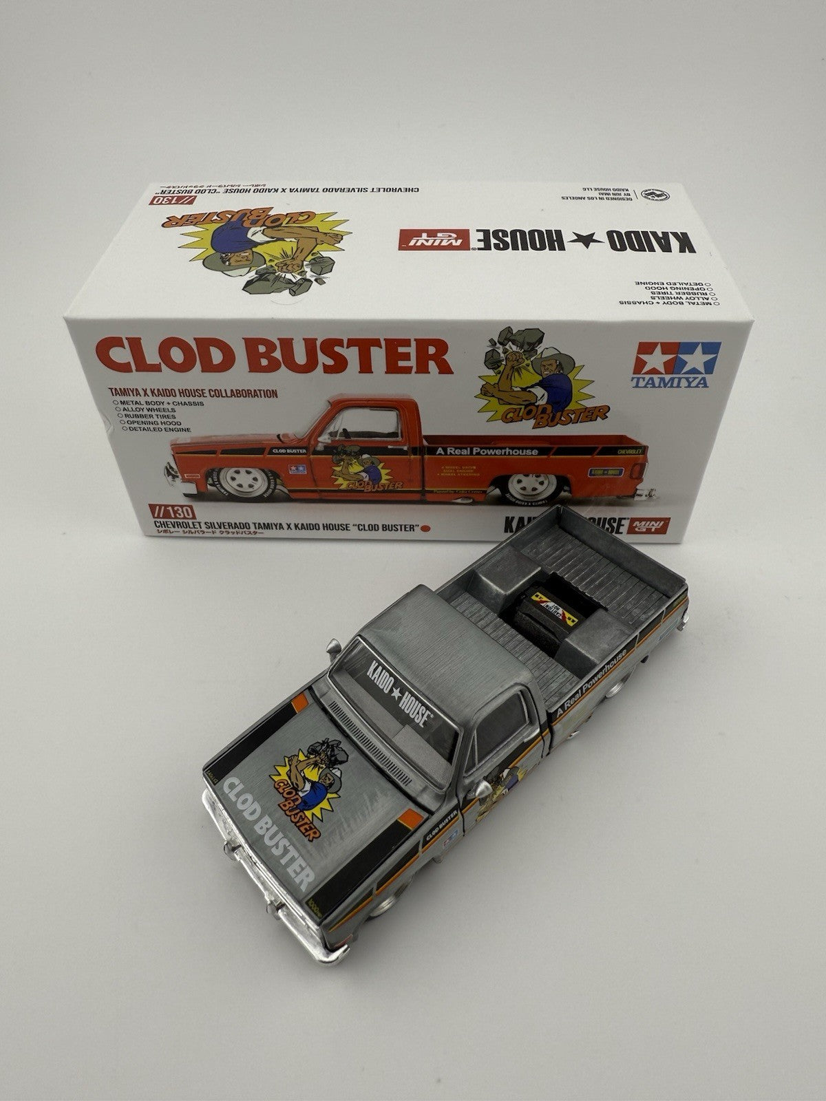 Chase   Chevrolet Silverado Kaido House Mini GT KHMG 130 Tamiya Clod Buster1
