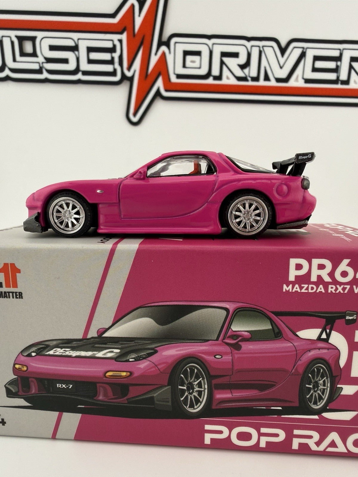 Mazda RX7 RE Amemiya Pink   POPRACE PR64 0156 IDE Open Box1