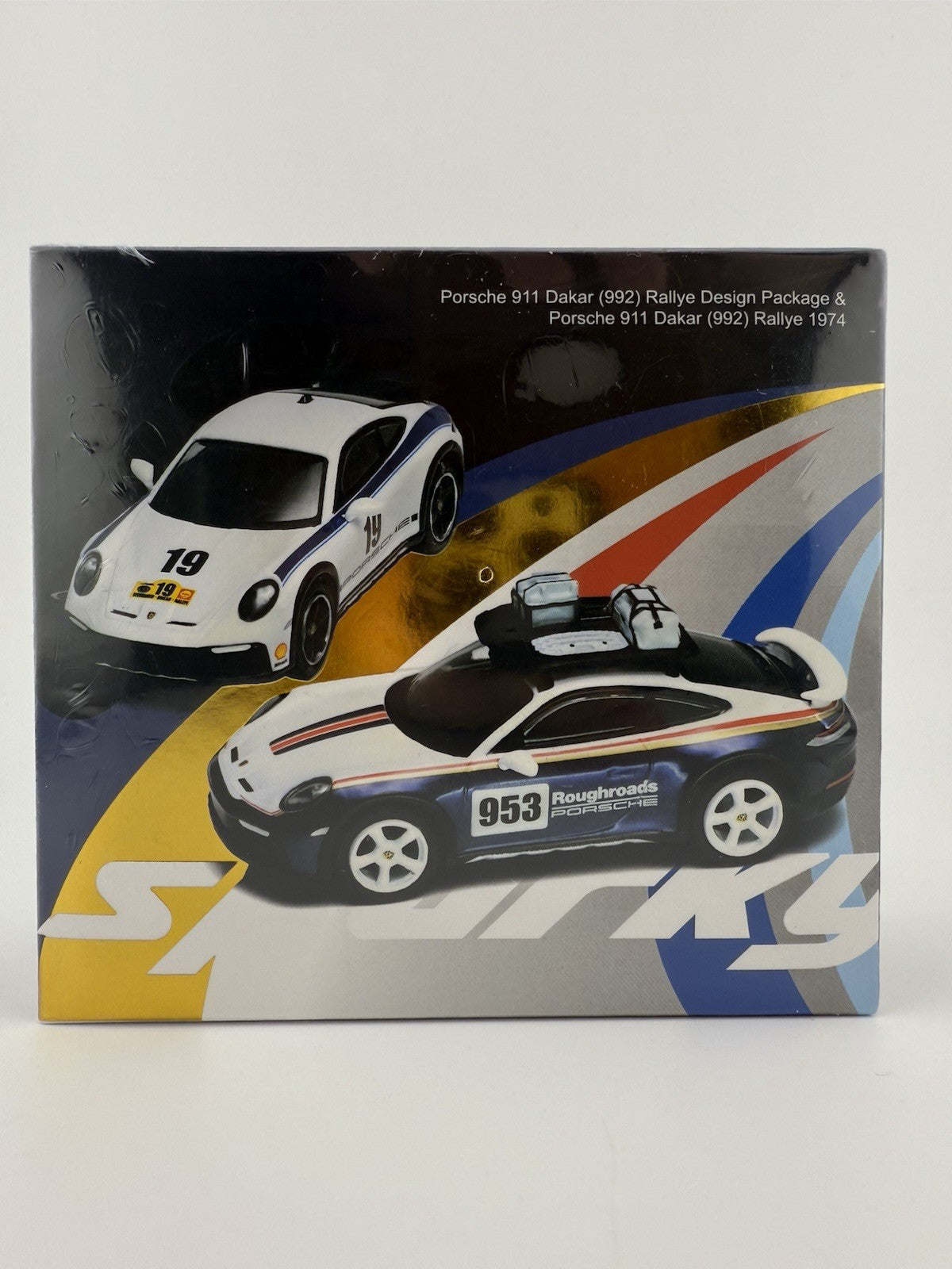 1/64 TINY X Sparky Porsche 911 992 Dakar Rallye 1974 2 cars Set YCOMBO640160