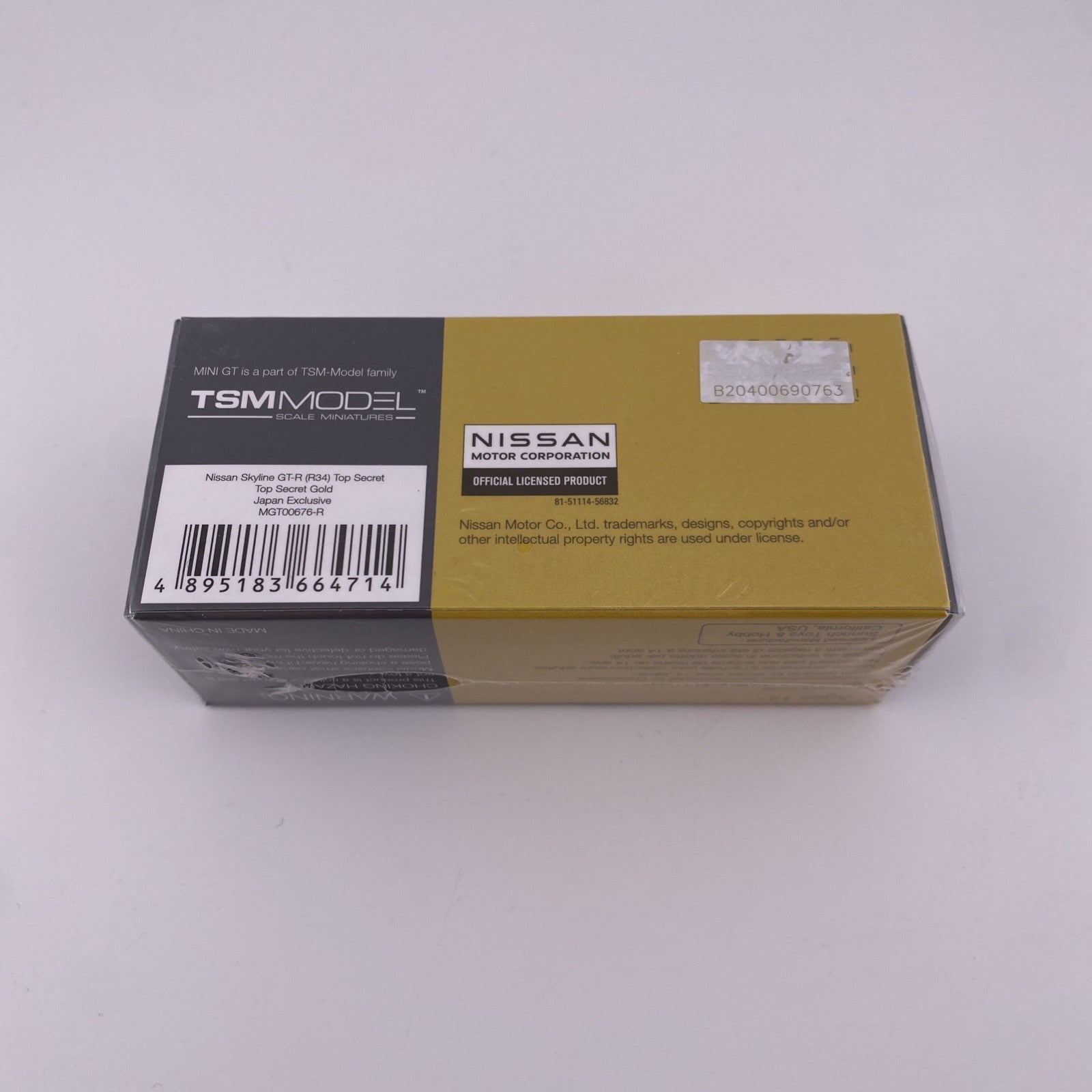 Nissan Skyline GT R (R34) Top Secret Gold Chrome   Mini GT MGT 00882 Sealed2
