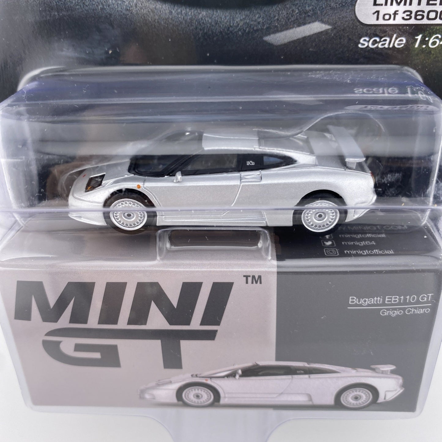 Bugatti EB110 GT Grigio Chiaro   Mini GT MGT 007042