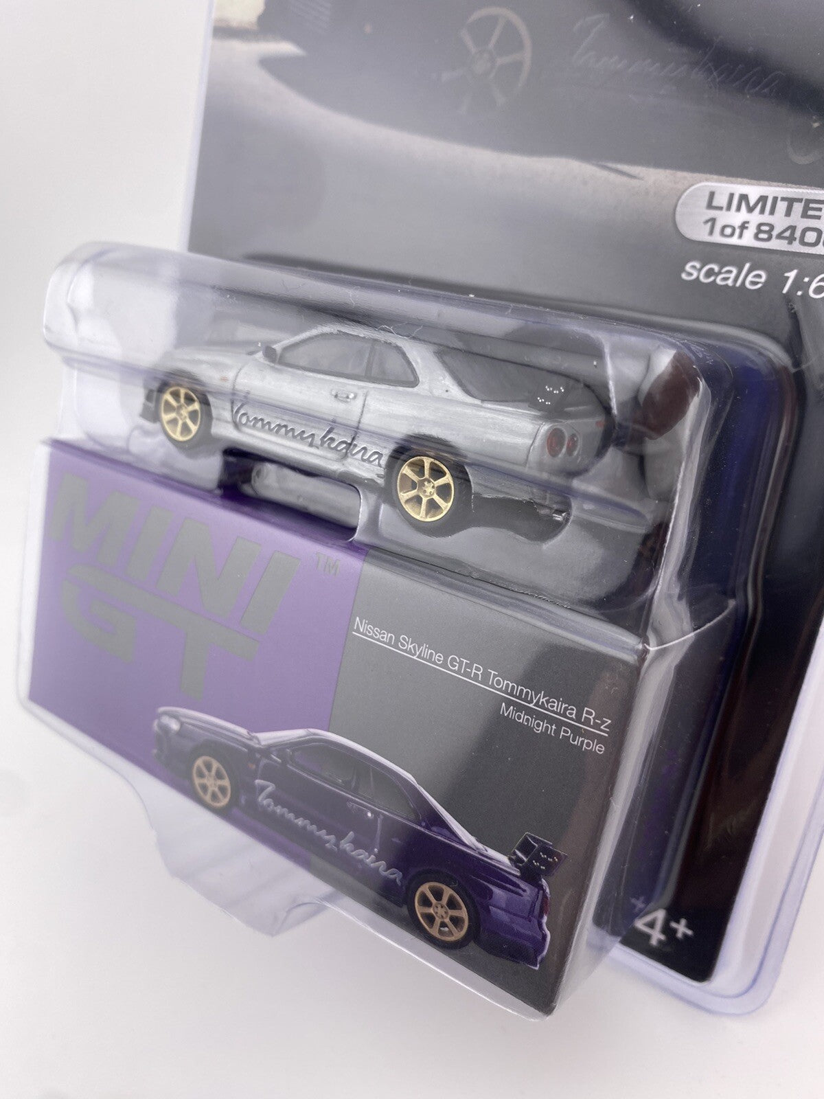 CHASE   Nissan Skyline GT R R34 Tommykaira R z Raw/Purple Mini GT 006162
