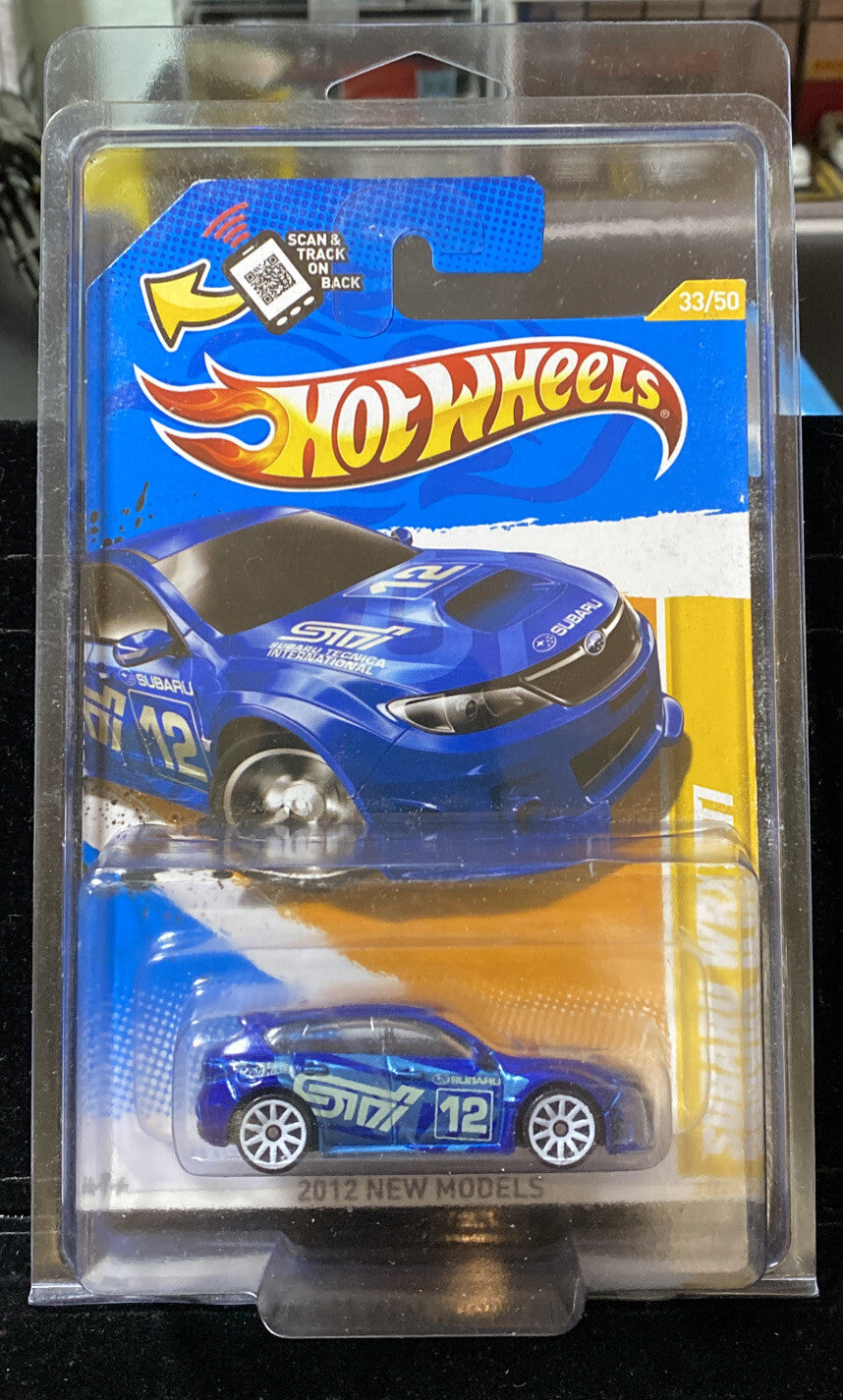 Hot Wheels Subaru WRX STI Blue 2012 NEW MODELS 33/50 in Card Protector1