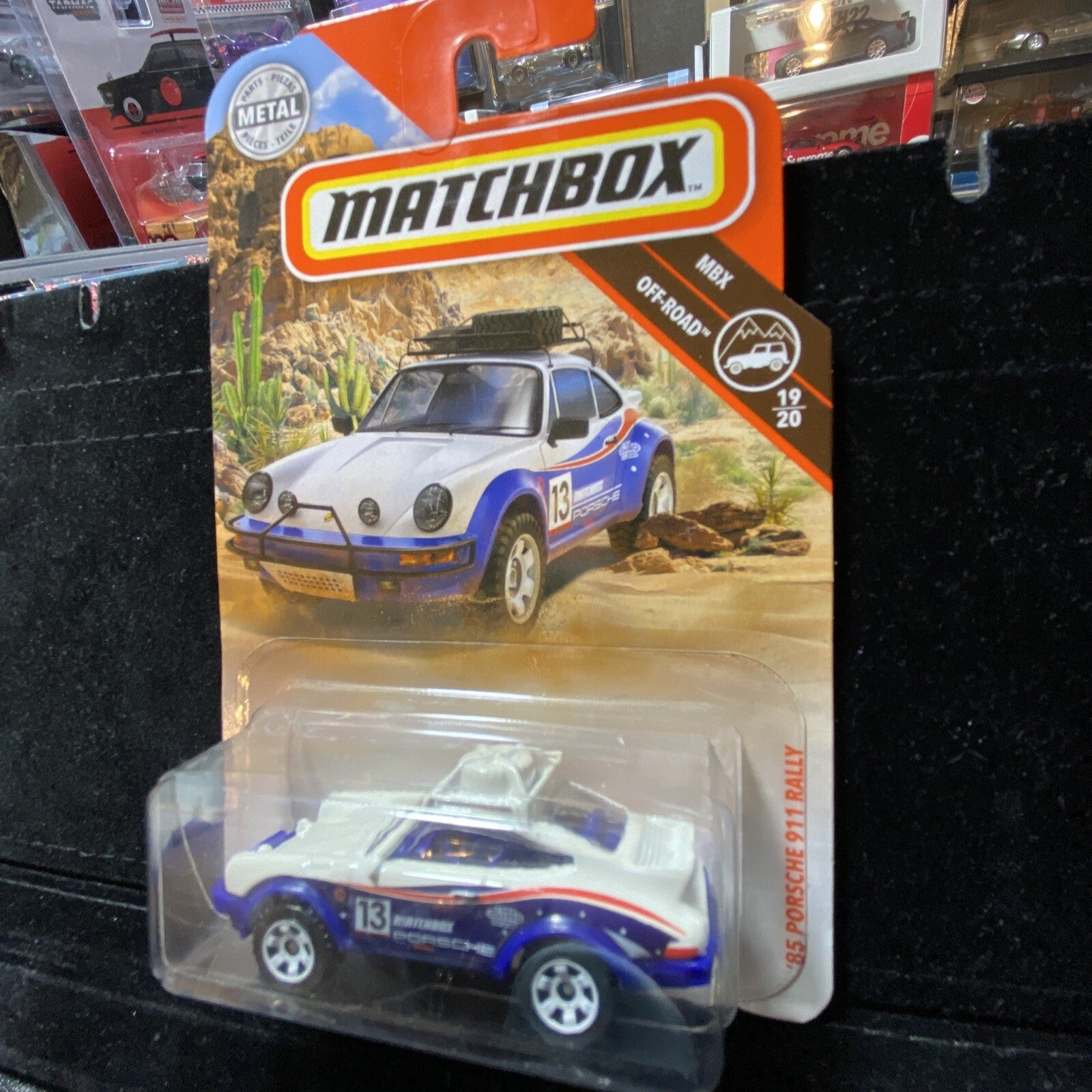Matchbox 85 Porsche 911 Rally MBX Off Road 19/20 in Card Protector2