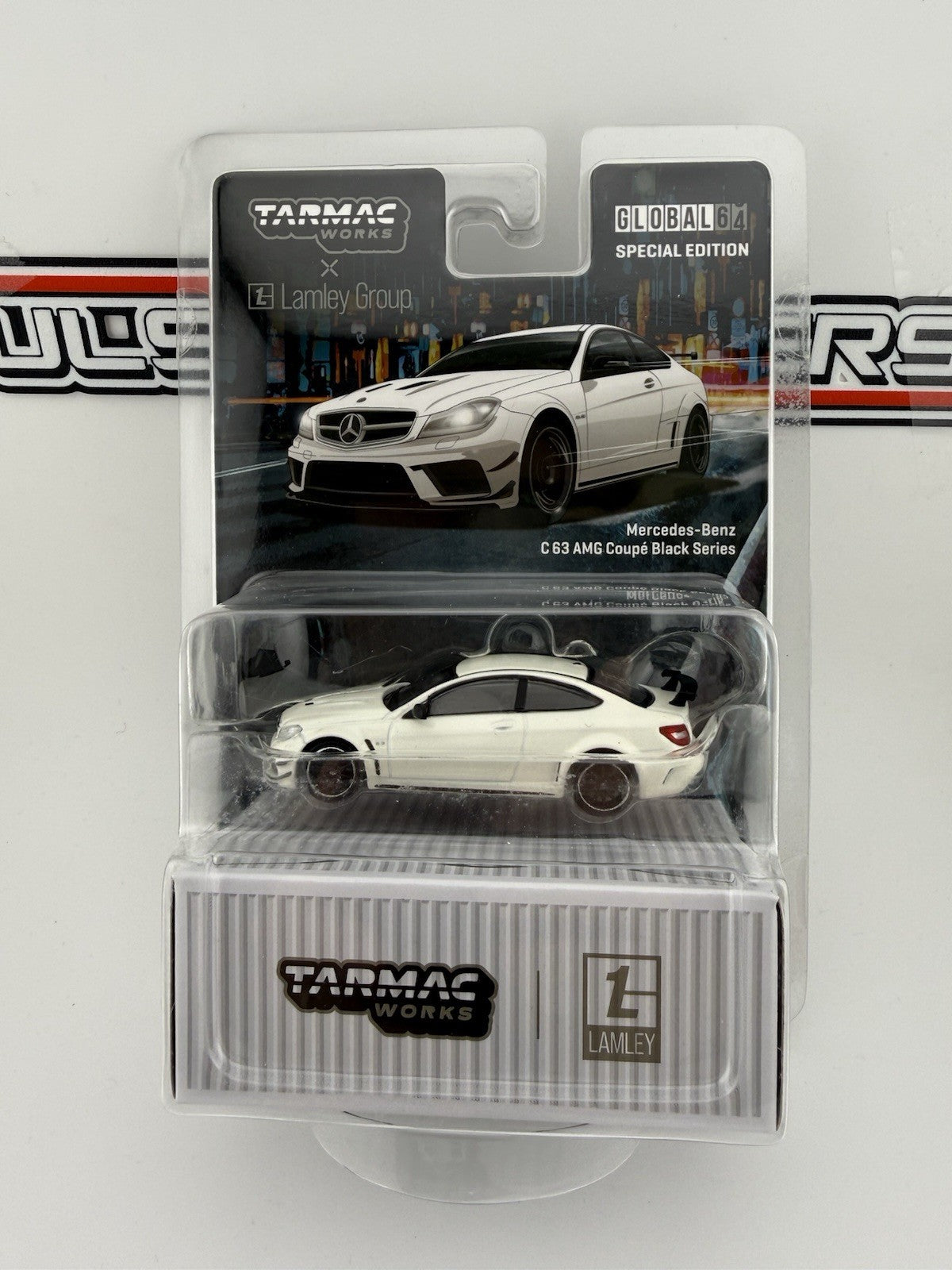 Mercedes Benz C 63 AMG Black Series White Tarmac Works T64G 009 Lamley w/ Pin2