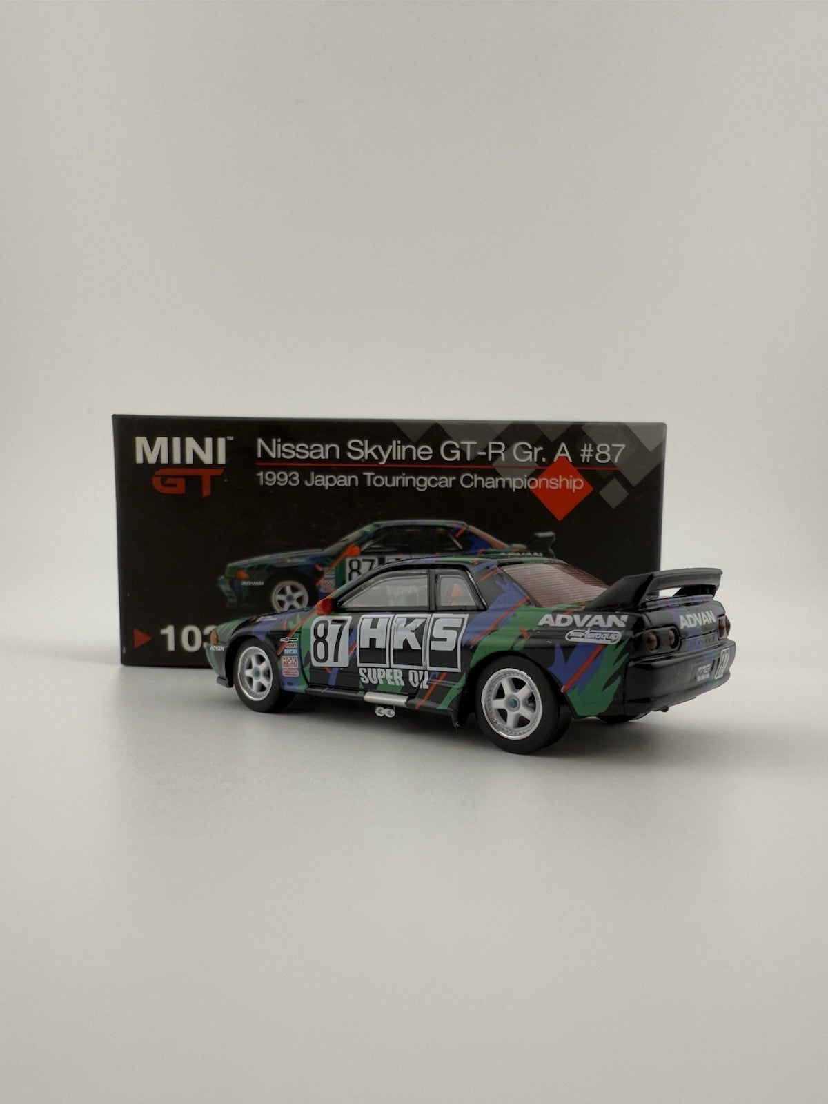 Nissan Skyline GT R (R32) Gr  Mini GT MGT 00103  87 HKS 1993 JTCC Open Box3
